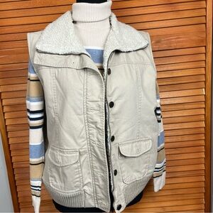 Sonoma Cream Sherpa Collar Vest